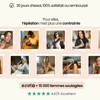 Lumizia Confort - Épilateur à lumière pulsée Ice Cooling Peau Sensible - 999 999 Flashs Indolore - Lumizia